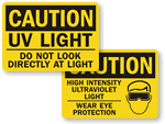 UV Light Warnings