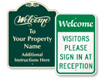 Welcome Parking Signs