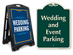 Wedding Parking Signs