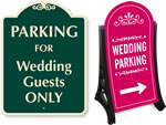 Wedding Parking Signs
