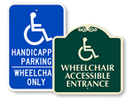 Handicap Stencil and Wheelchair Signs