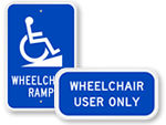 wheelchair access signs