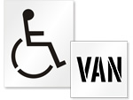 Wheelchair Stencils & Signs