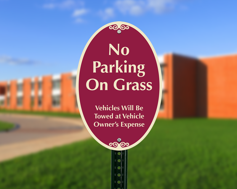 Oval Signature Signs - from MyParkingSign