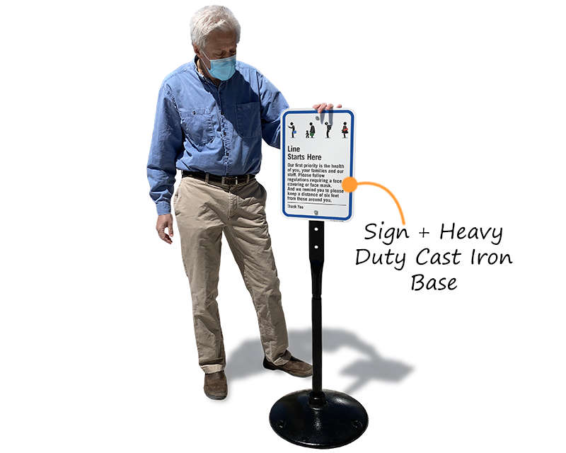 Line Starts Here Signs - For Every Need | Fast Shipping