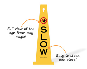 360Boss 4 Sided Parking Cone Signs