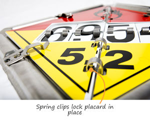 Aluminum flip file placard