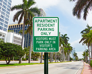 Apartment Resident Parking Only Sign