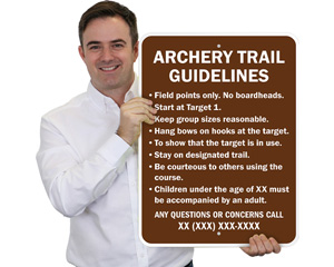 Archery Trail Rules Sign
