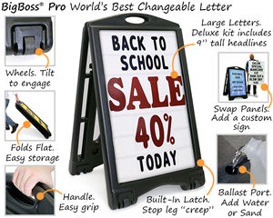 BigBoss® Pro changeable letter sign features