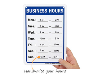 Business Hour Sign