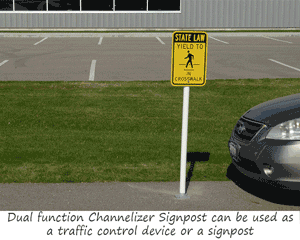 Flexpost SM Dual Function Channelizer Signpost