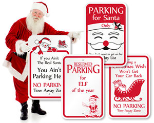 Christmas Parking Signs