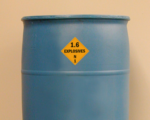 Class 1.5 and 1.6 - Explosive Placard