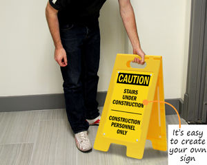 Construction floor sign