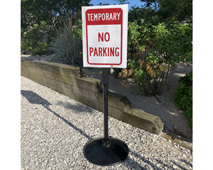 Cover your parking sign with a temporary message