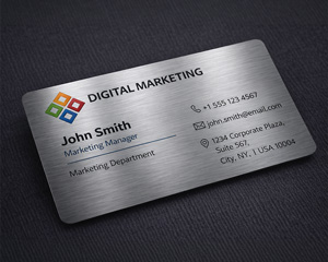 Custom Aluminum Metal Business Cards