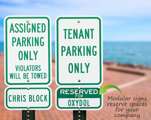 Customize Parking Spot Signs with Your Name