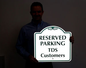 Custom reflective parking sign