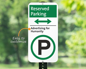 Custom reserved iParking sign