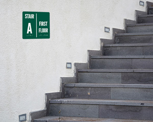 Braille floor number sign