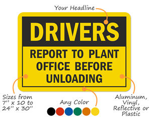 Customized industrial sign template