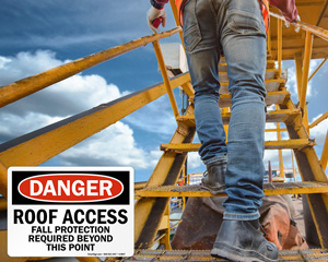 Roof Safety Sign