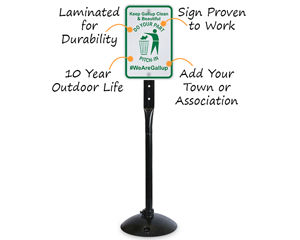 Don't Be a Litterbug Signs