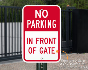 Garage Wheel Clamp Keep Driveway Sign 4" x 12" Gates No Parking 