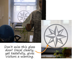 Glass Door Awareness Labels