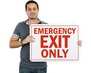 Emergency Exit Door Sign
