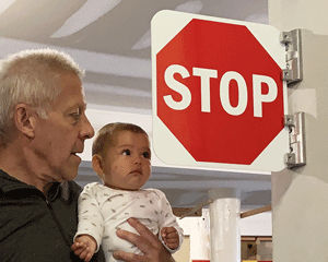 Doubled sided stop sign