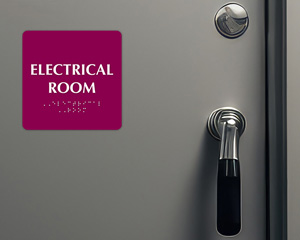 Electrical room door sign