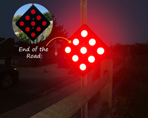 End of road sign