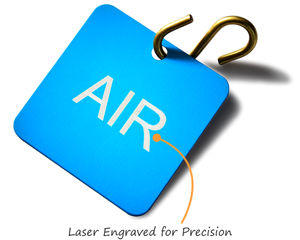 Engraved aluminum tags