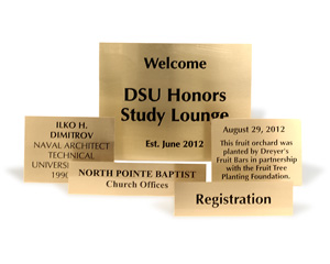 Custom Engraved Brass Signage