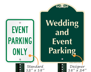 Event parking signs