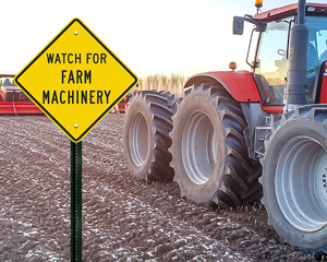Farm Machinery Crossing Signs