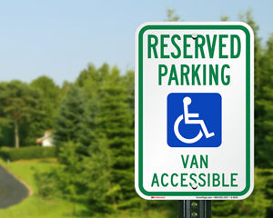Federal van accessible sign