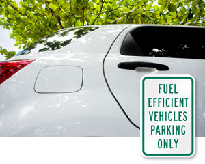 Fuel-Efficient Vehicles Parking Signs
