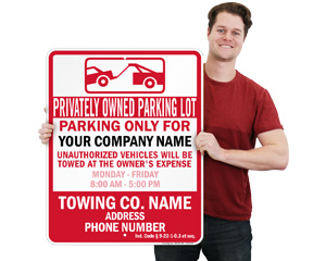Parking Lot Rules Indiana Sign