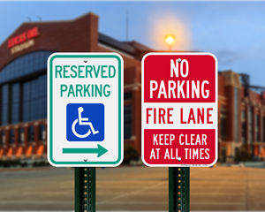 Indiana Parking Signs, Fire Lane Signs and Other Regulated Signs