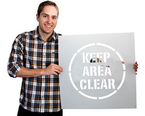 Keep Area Clear Stencils