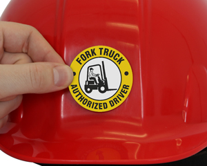 fork truck sticker