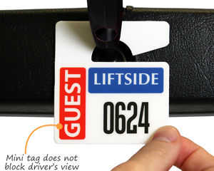Mini guest parking tag