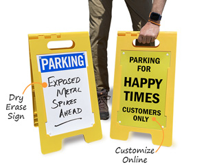 Mini signs for parking lots