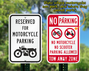 Motorcycle Bike It  Novelty Slogan Parking Sign Biker Zone Only SIG001 T 