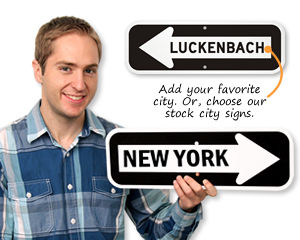 New York Directional Sign