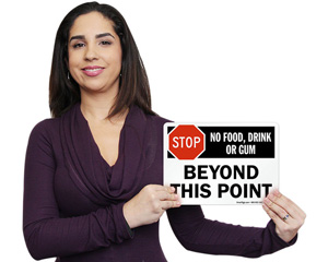 No Chewing Gum Signs