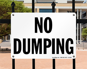 No Dumping Signs